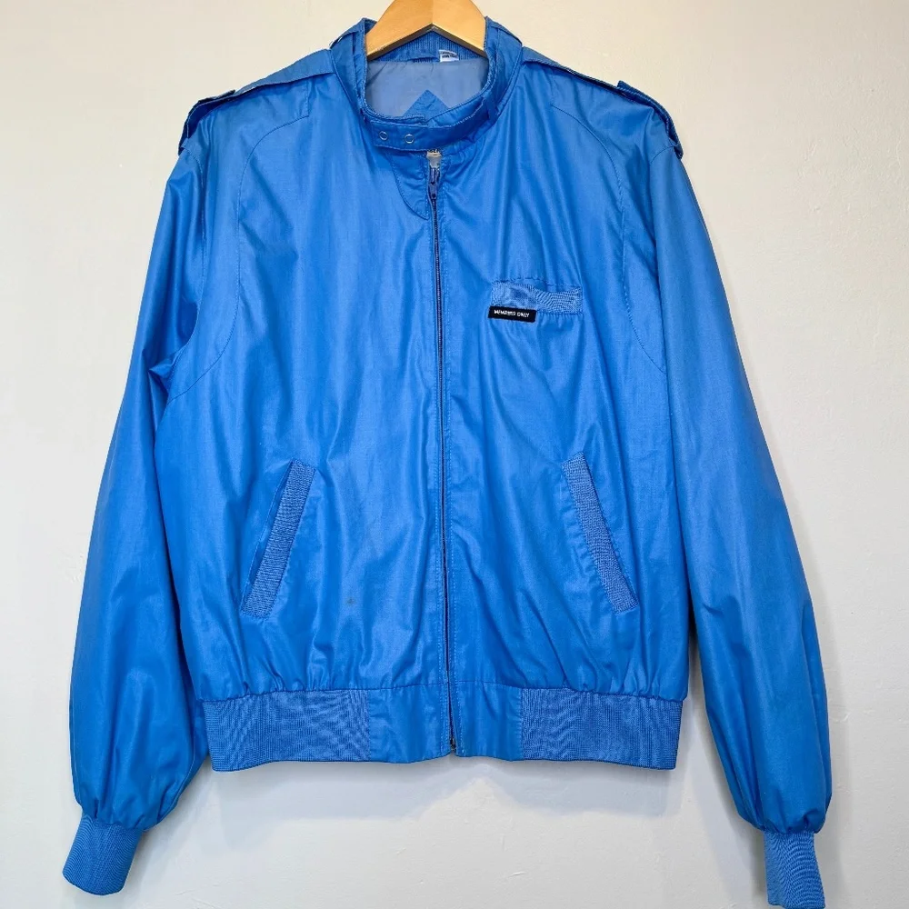 Members Only | Rainbow Tag 80's VTG Bomber Windbreaker Cafe Racer Unisex Jacket